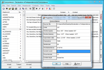 Properties Dialog
