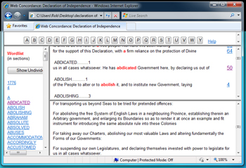 Web Concordance